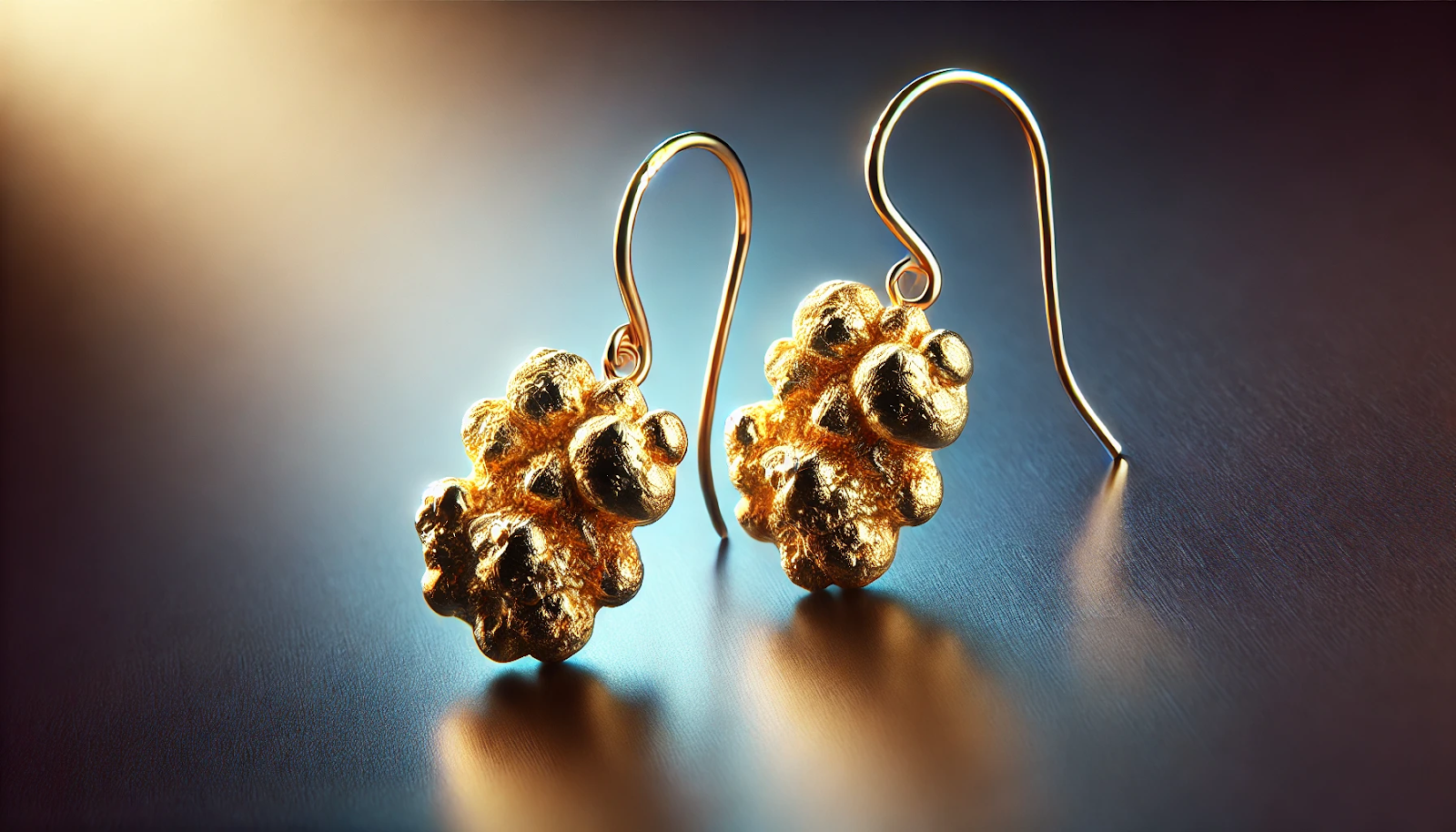 gold nugget earings