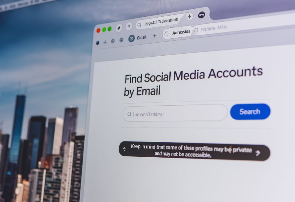 find social media accounts by email