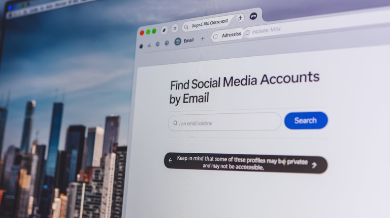 find social media accounts by email